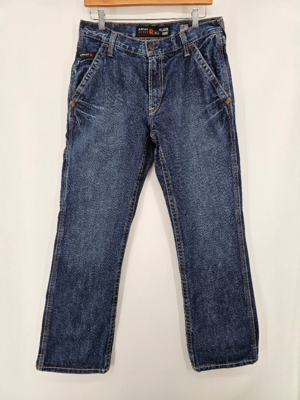 Ariat FR M4 Relaxed Boot Cut Jeans Men's 31x32 Blue Denim Flame Resistant